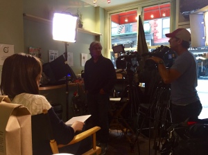 Behind the scenes at the filming of CNBC's Pop Karma segment